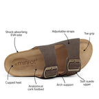 Minfot Moa Sandaler Dame Bio Ruskind Taupe