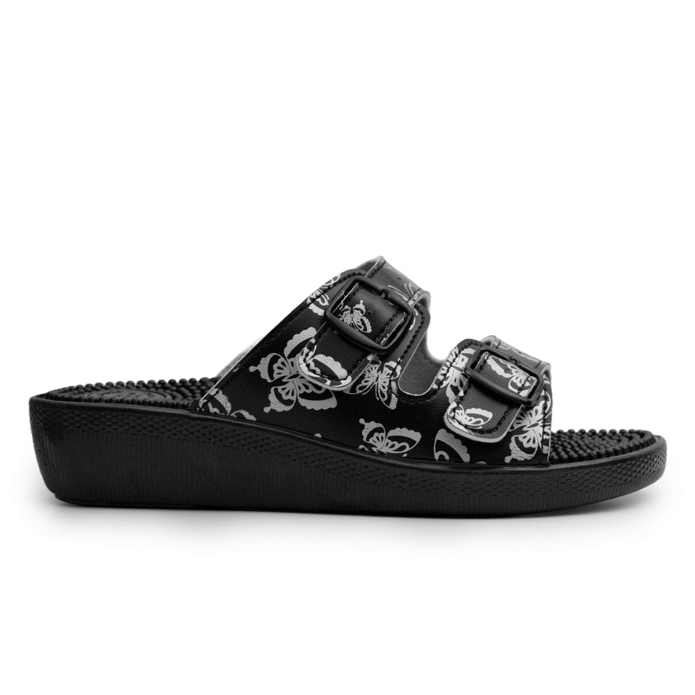 Minfot Massage Sandaler Fjäril Sort