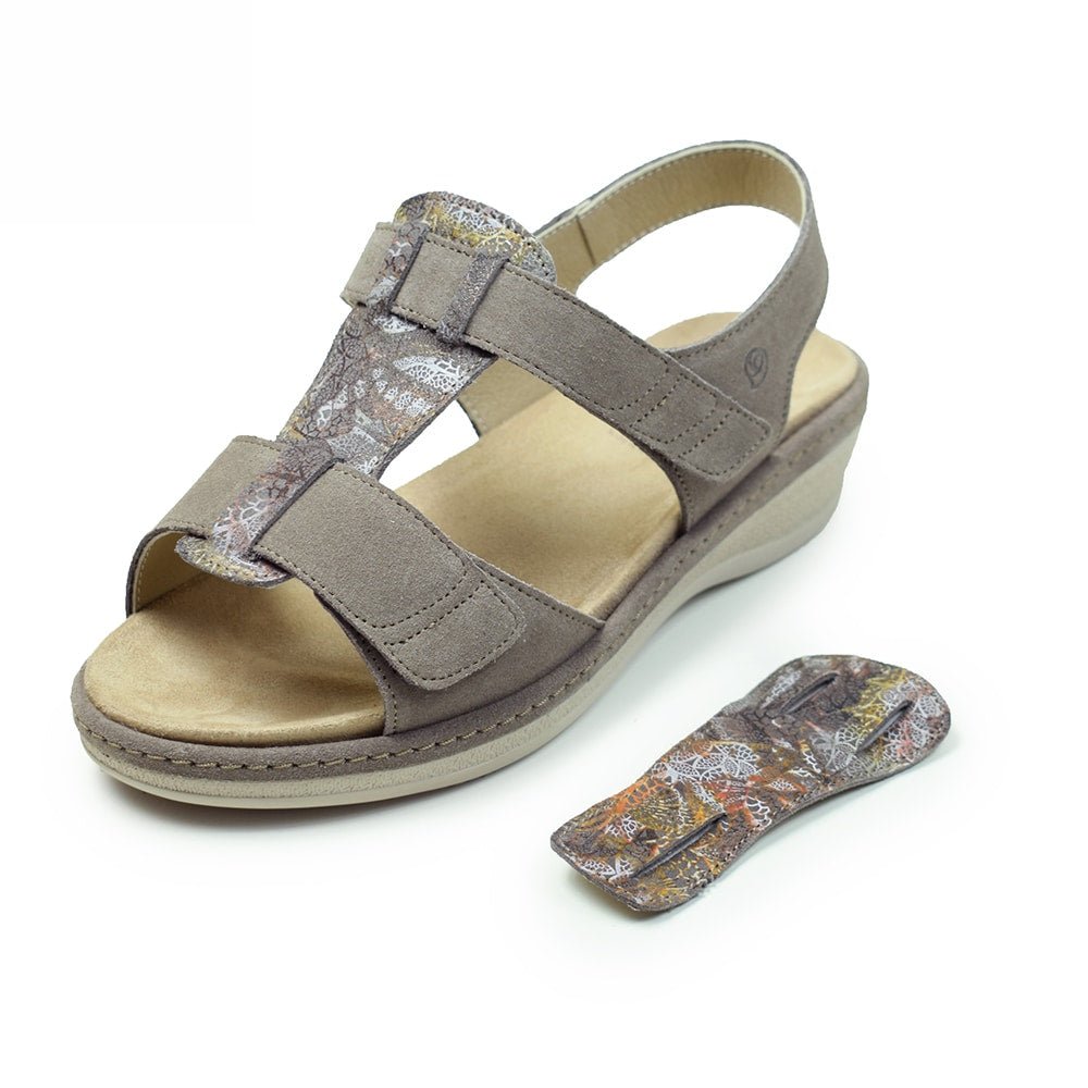 Suave Ekstra Bred Sandal Beige Tenn