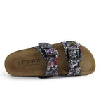 Minfot Sandaler Blød Bio Tropical Flowers Sort