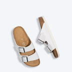 Rohde Sandaler Dame Hvid med to remme