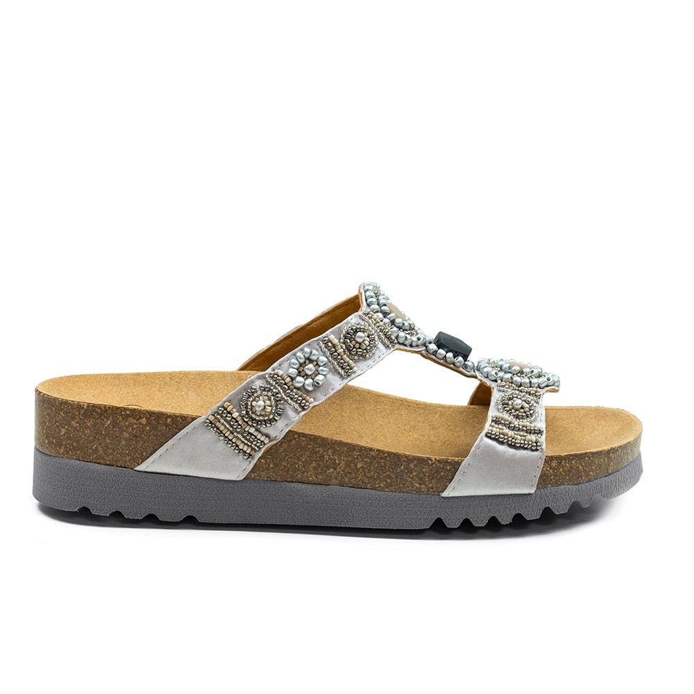 Scholl Sandaler Dame Bioprint Bogota Sølv