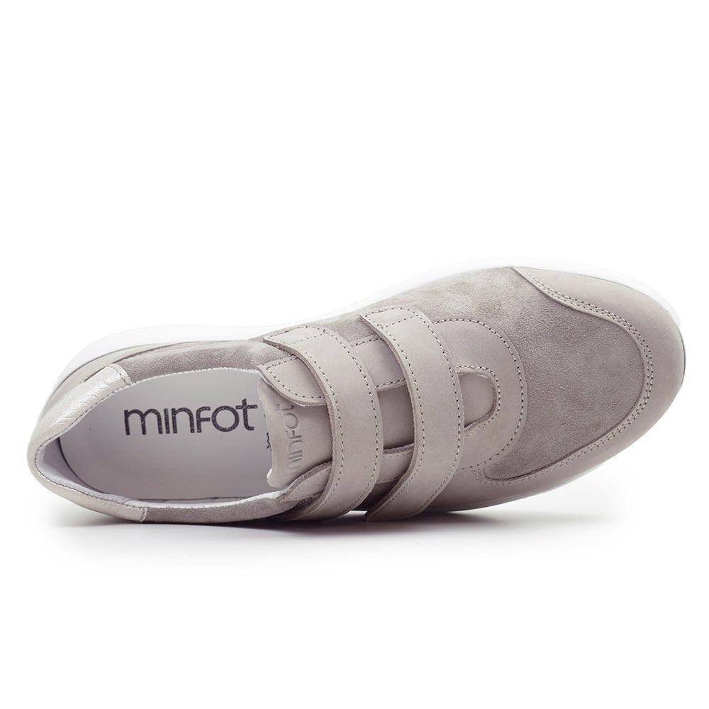 Produktbild 5 - Minfot Way Sneaker Bred Stretch med Klettlukning Beige