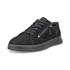 ECCO Move Zip Lace Sneaker Dame Black Gravel