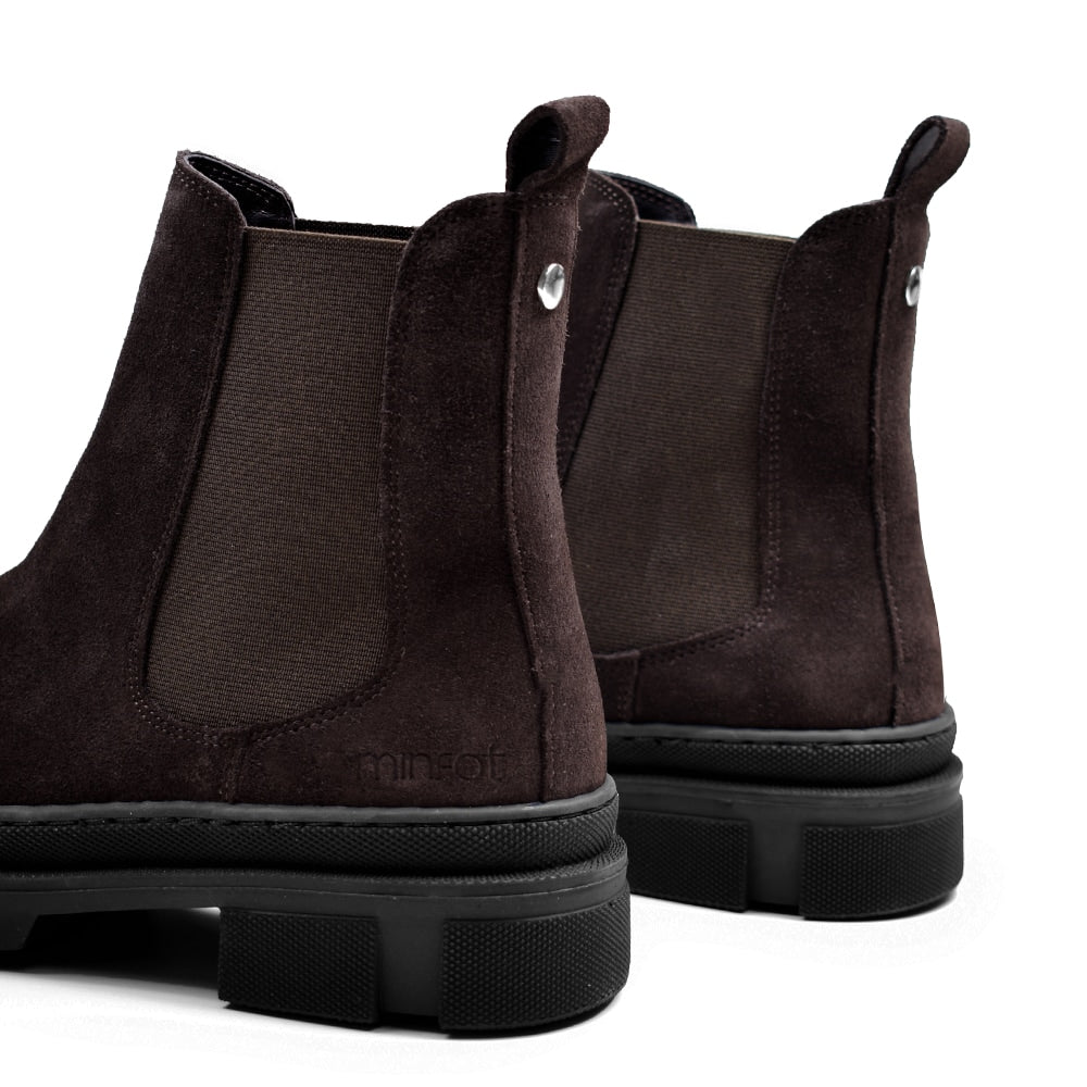 Minfot Chelsea Boots Oslo Ruskind Mørkebrun