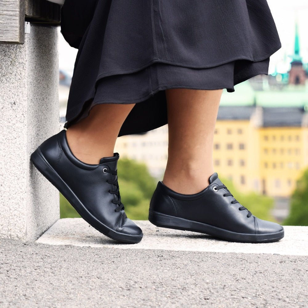 Minfot Aveny Sneaker Dame Læder Sort