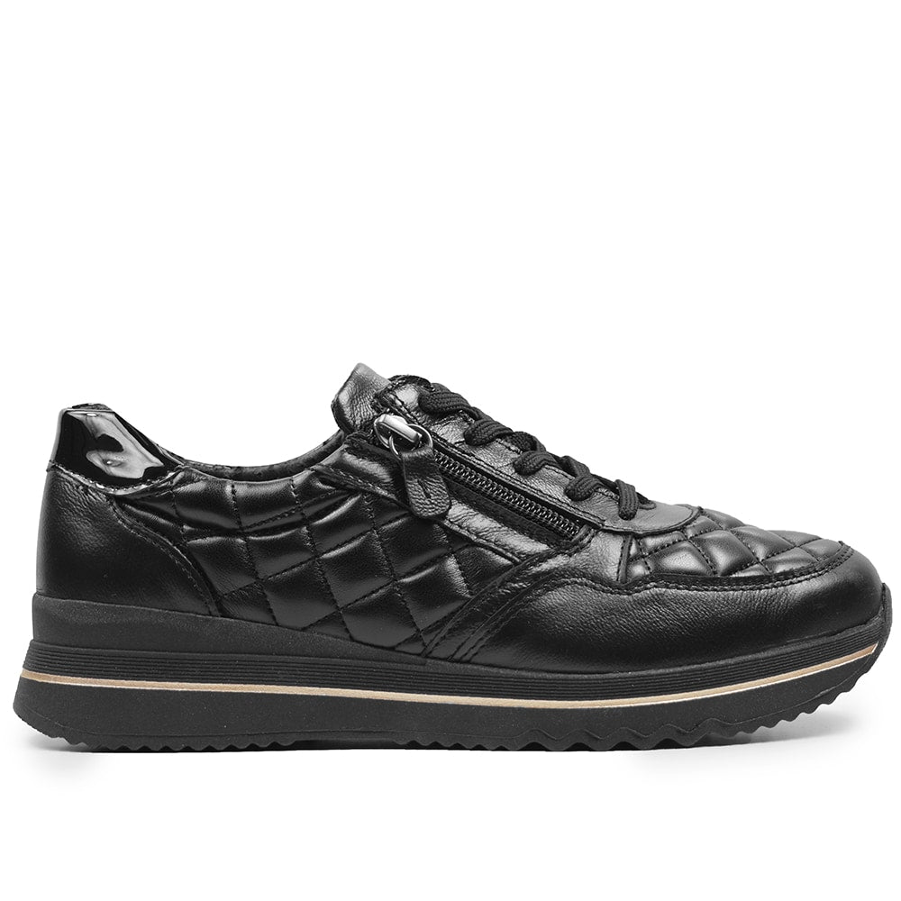 Produktbild 3 - Minfot Rut Sneaker Bred Læder Sort