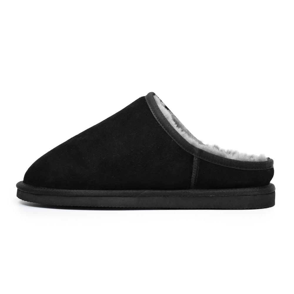Minfot Hjemmesko Fåreskind Vejle med sål Sort