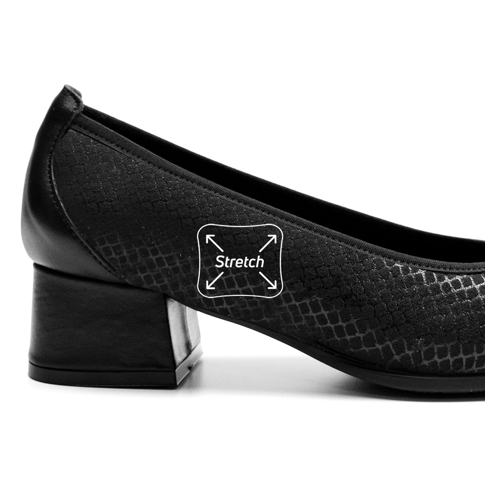 Produktbild 4 - Minfot Irma Damesko med hæl Stretch Sort