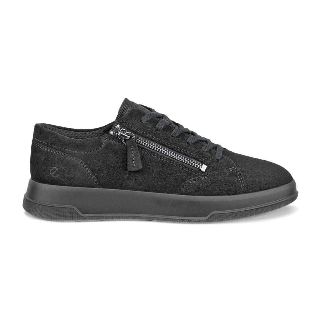 ECCO Move Zip Lace Sneaker Dame Black Gravel