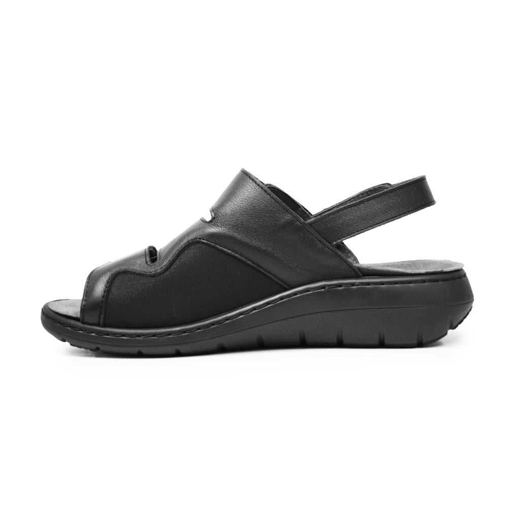 Embla Hälsoskor Sandaler Linn Ergoflex Elastik Hælrem Sort
