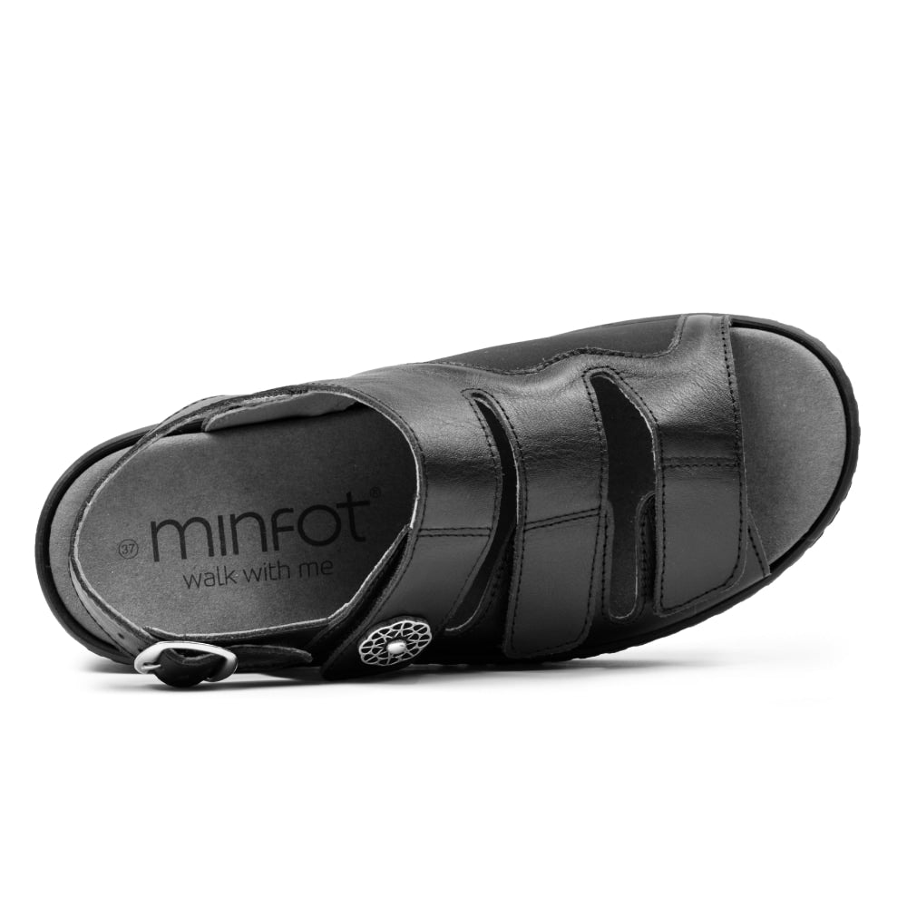 Produktbild 7 - Minfot Sandaler Hallux Valgus Dahlia Hälrem Svart