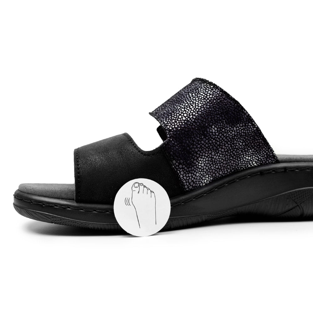 Minfot Sandaler Stretch Granit Sort