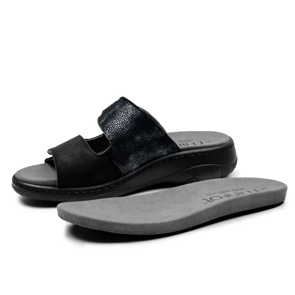 Minfot Sandaler Stretch Granit Sort