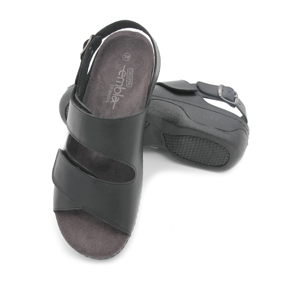 Produktbild 4 - Embla Hälsoskor Sandaler Mimmi Svart ergoflex/hälrem