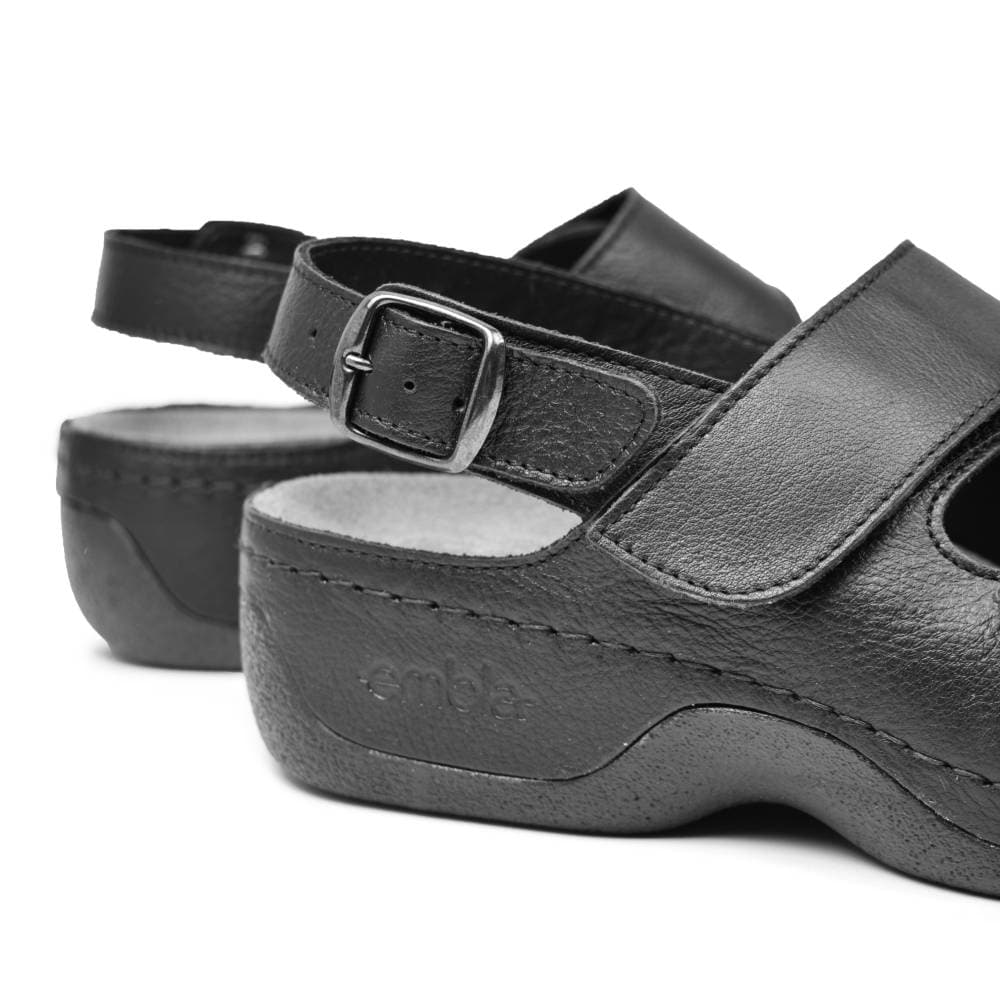 Produktbild 3 - Embla Hälsoskor Sandaler Ingrid Ergoflex Elastisk Hälrem Svart