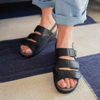Minfot Sandaler Hallux Valgus Dahlia Hælrem Sort