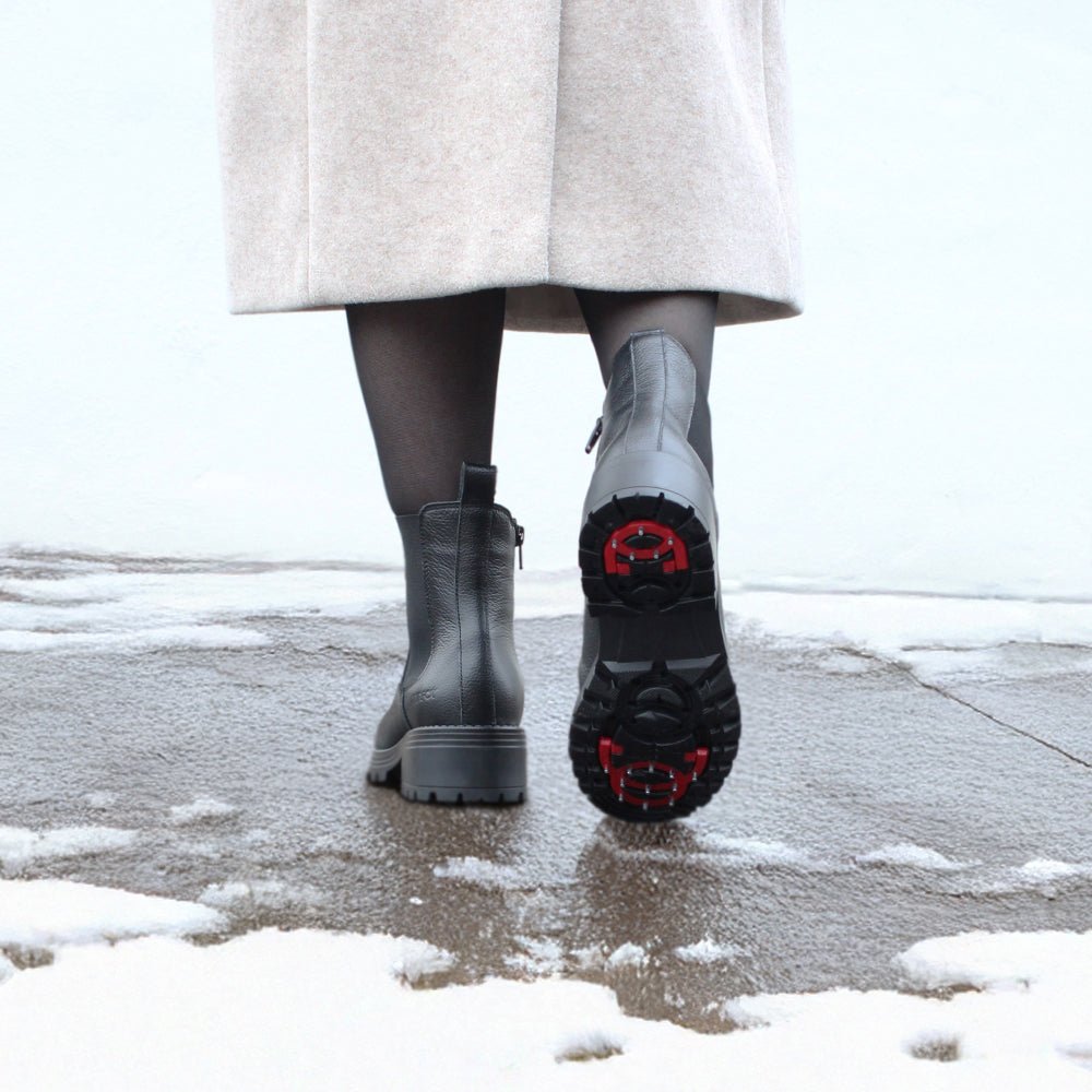 Produktbild 13 - Minfot Cityspike Chelsea Pigsko Zip Læder Sort