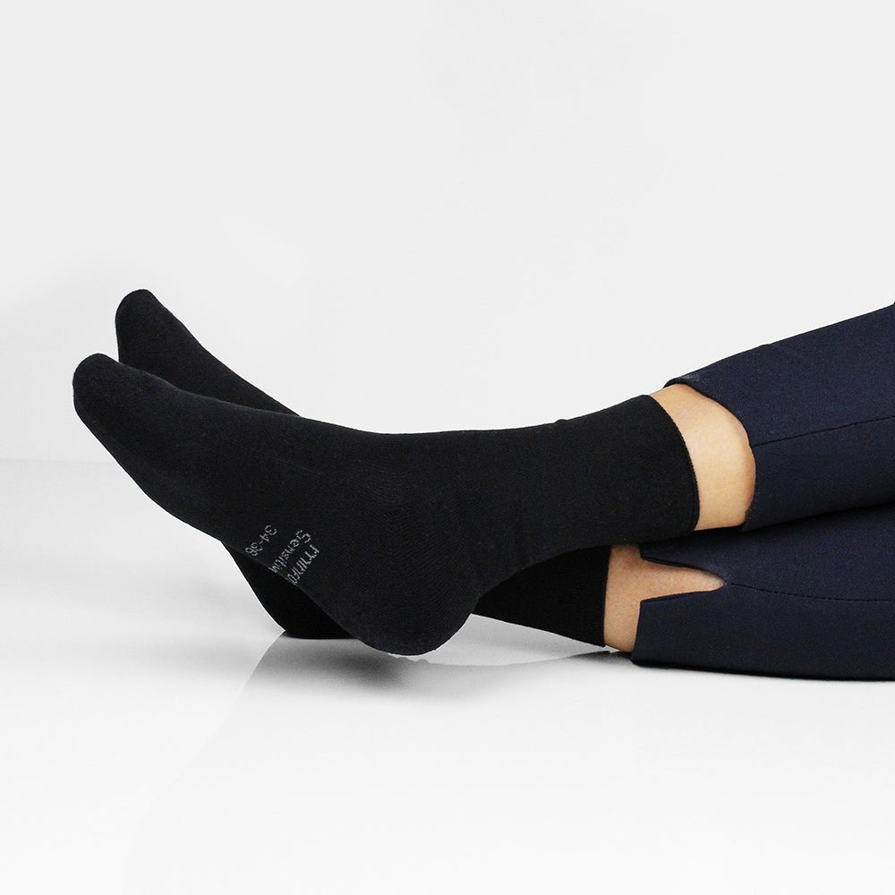 Minfot Sensitive Bambusstrømper Terry Frotté Sort 1-pak