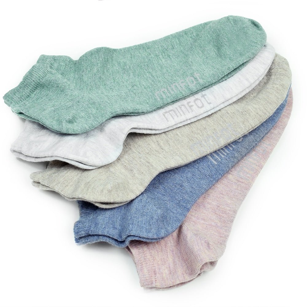 Produktbild 2 - Minfot Bomuldsstrømper Sneaker Sensitive Pastel 5-pak