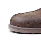 Minfot Hjemmesko Fåreskind Slip-on Orust med sål Waxed Stone