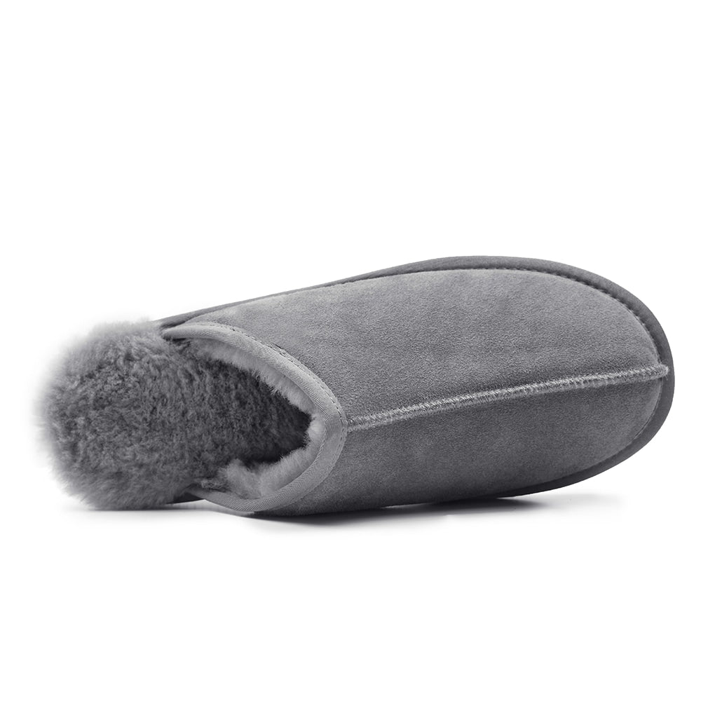 Minfot Hjemmesko Fåreskind Slip-on Orust med sål Grå
