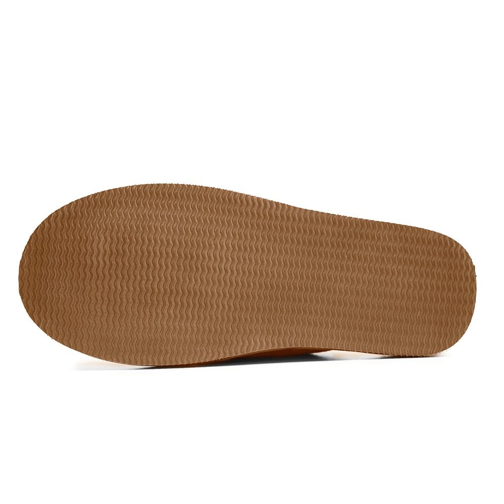 Minfot Hjemmesko Fåreskind Slip-on Orust med sål Chestnut