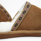 Minfot Fåreskind Hjemmesko Slip-on Myre med Sål Chestnut