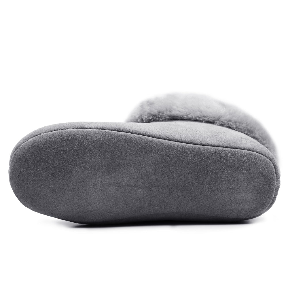 Minfot Hjemmesko Fåreskind Sunne Grå Ruskind