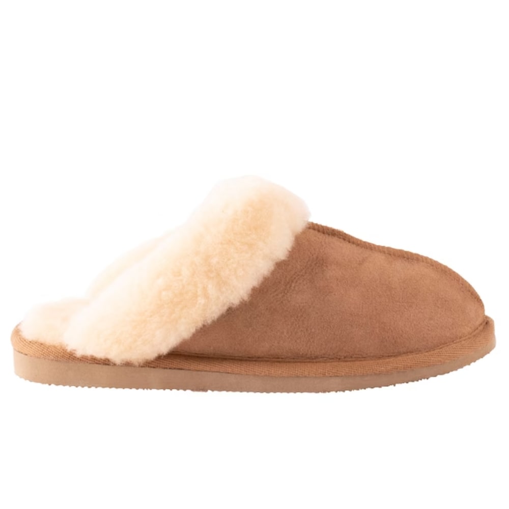 Shepherd Jessica Fårskinnstofflor Chestnut