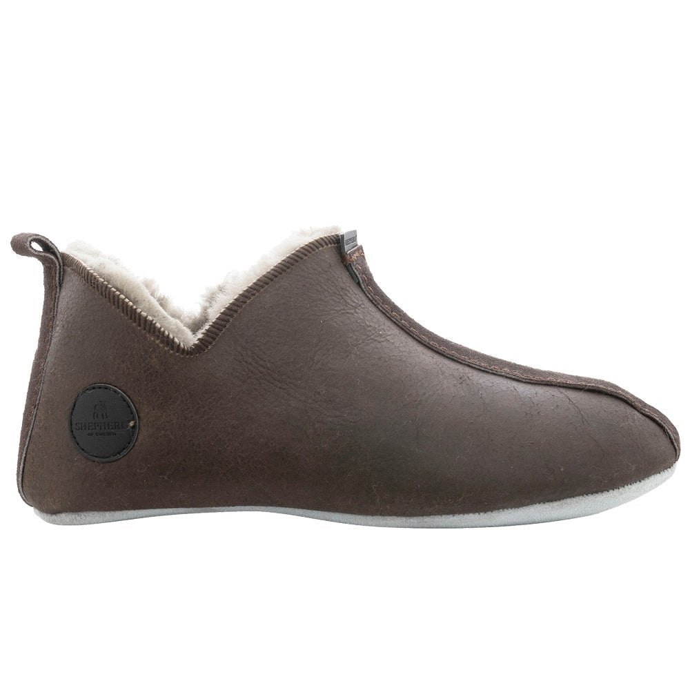 Shepherd Lina Hjemmesko Fåreskind Stone Oiled Antique