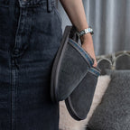 Minfot Fåreskind Hjemmesko Slip-on Myre med Sål Grå