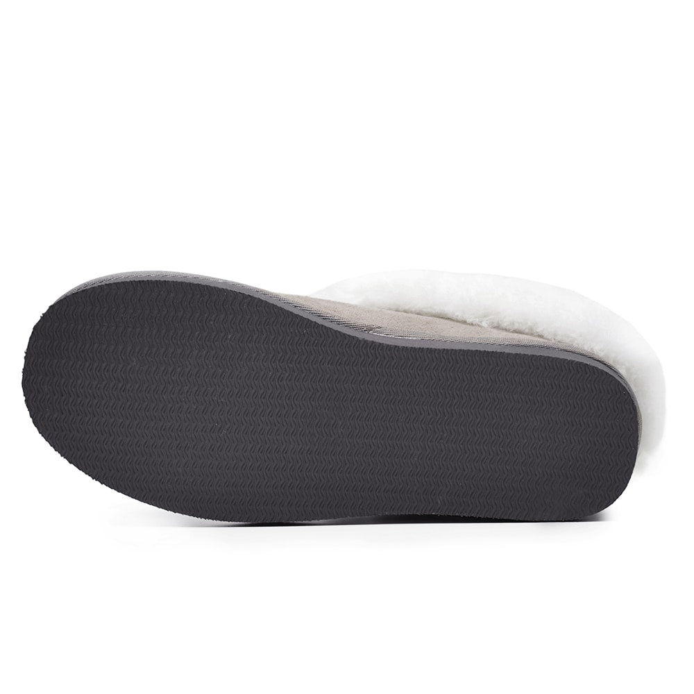 Minfot Hjemmesko Fåreskind Bergen med Sål Taupe