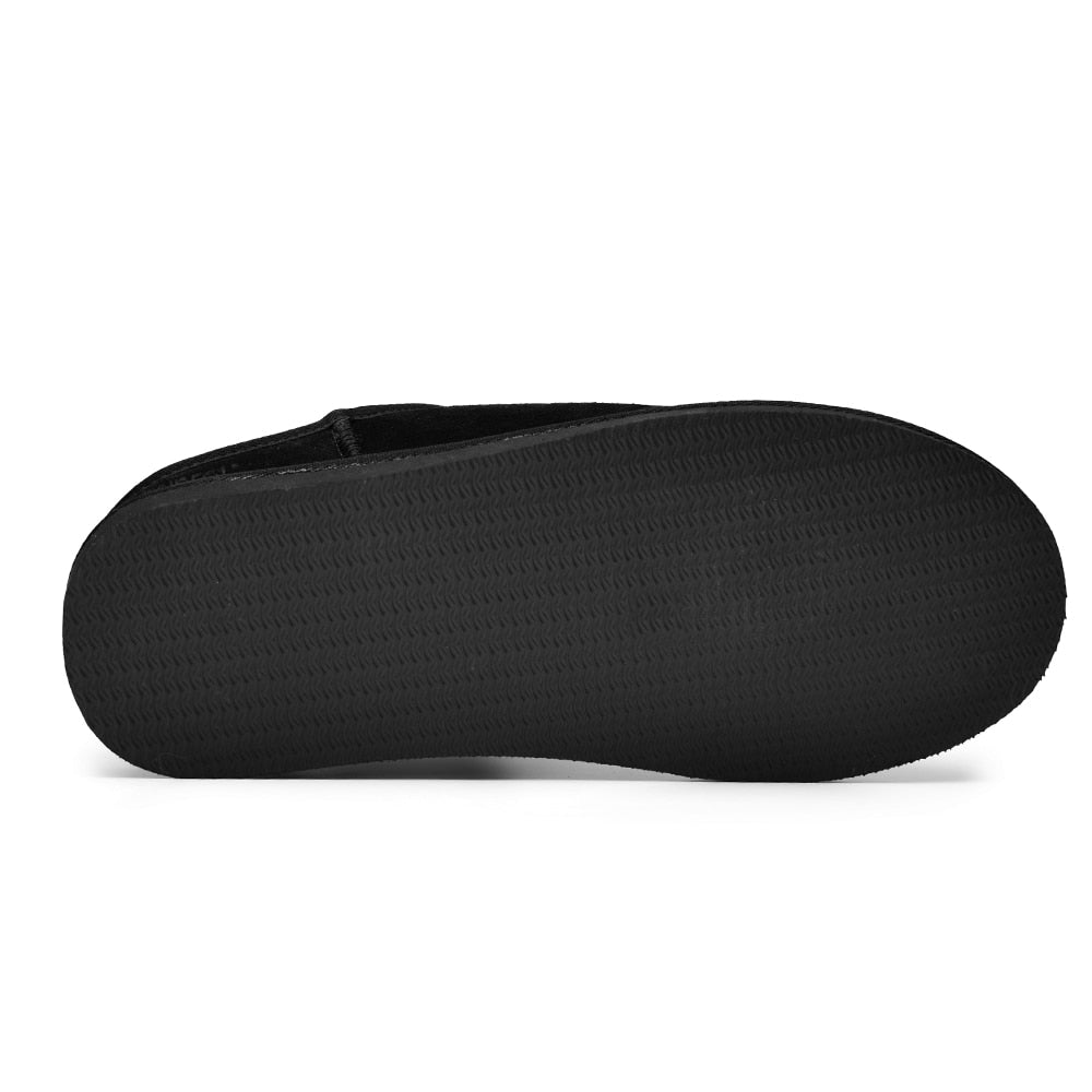 Minfot Hjemmesko Fåreskind Vejle med sål Sort