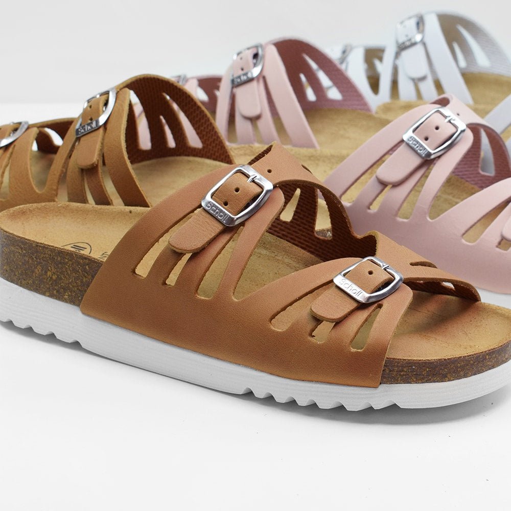 Scholl Sandal Dame Ystad Cognac