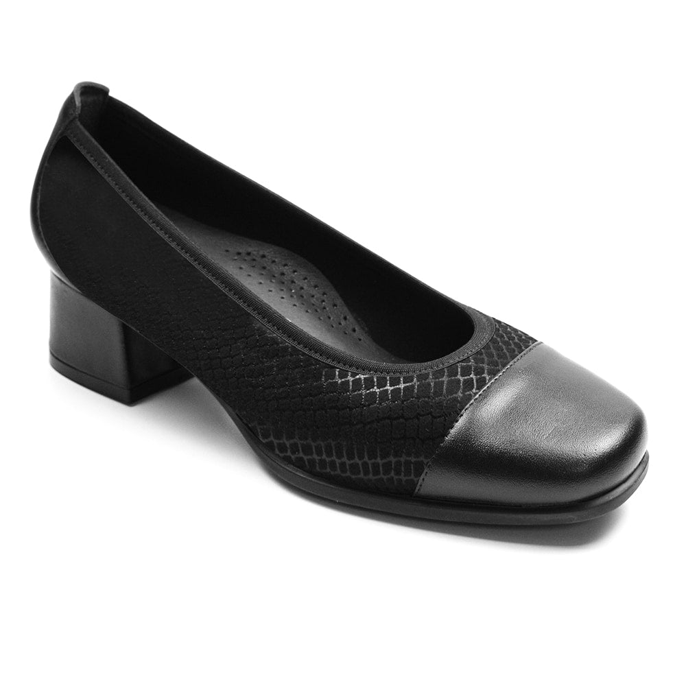 Minfot Irma Damesko med hæl Stretch Sort