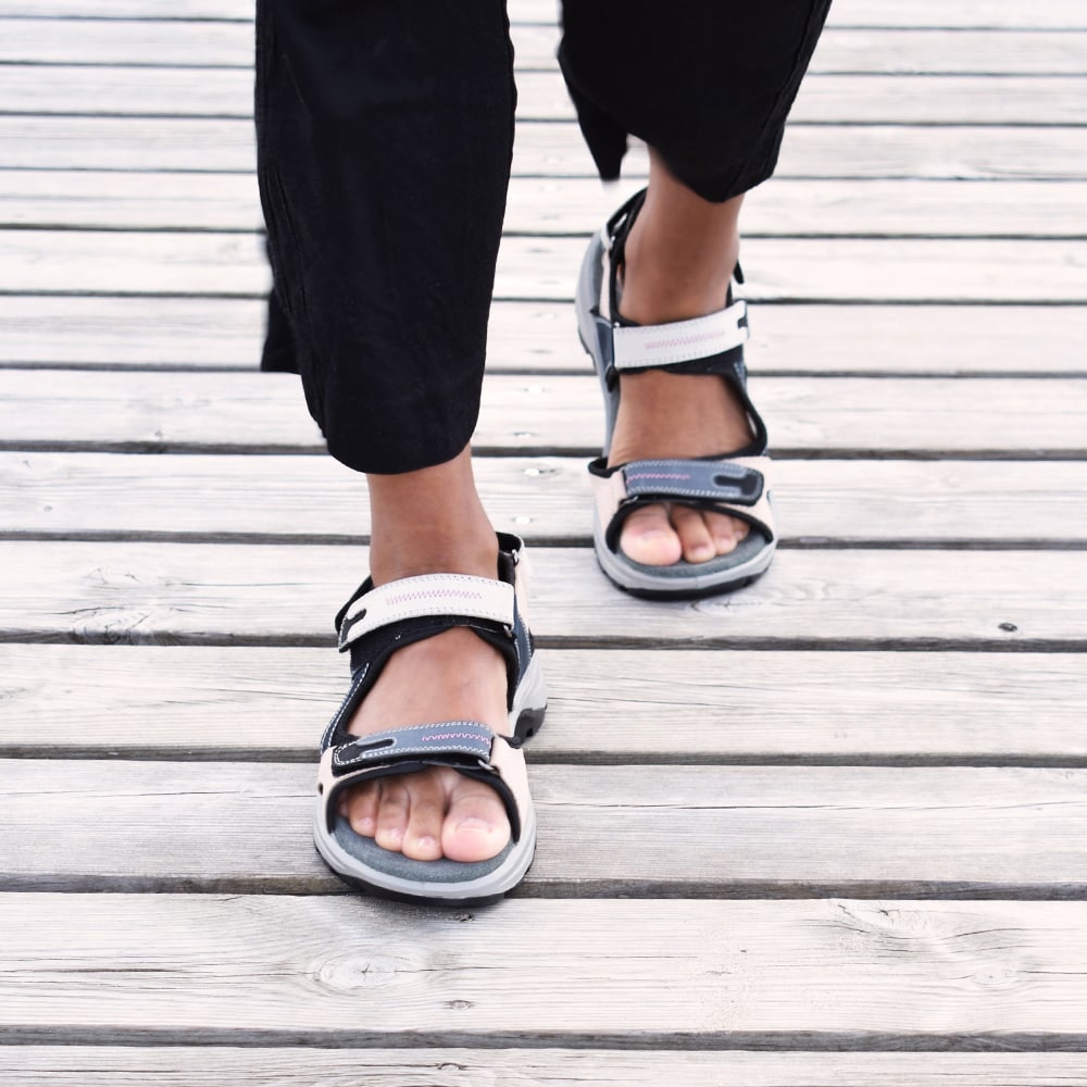 Minfot Sandaler Sandhamn Dame Nubuck Navy Pink