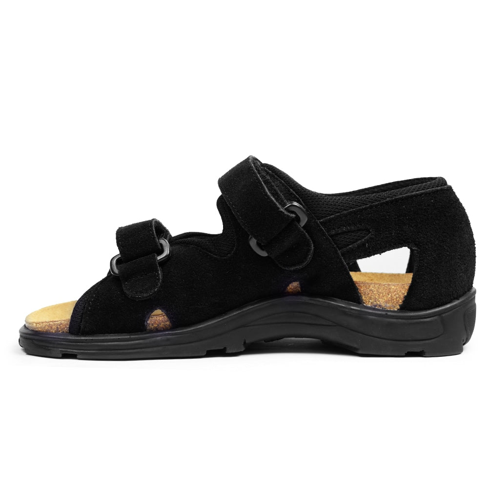 Minfot Justi Sandaler Dame Ruskind Sort 