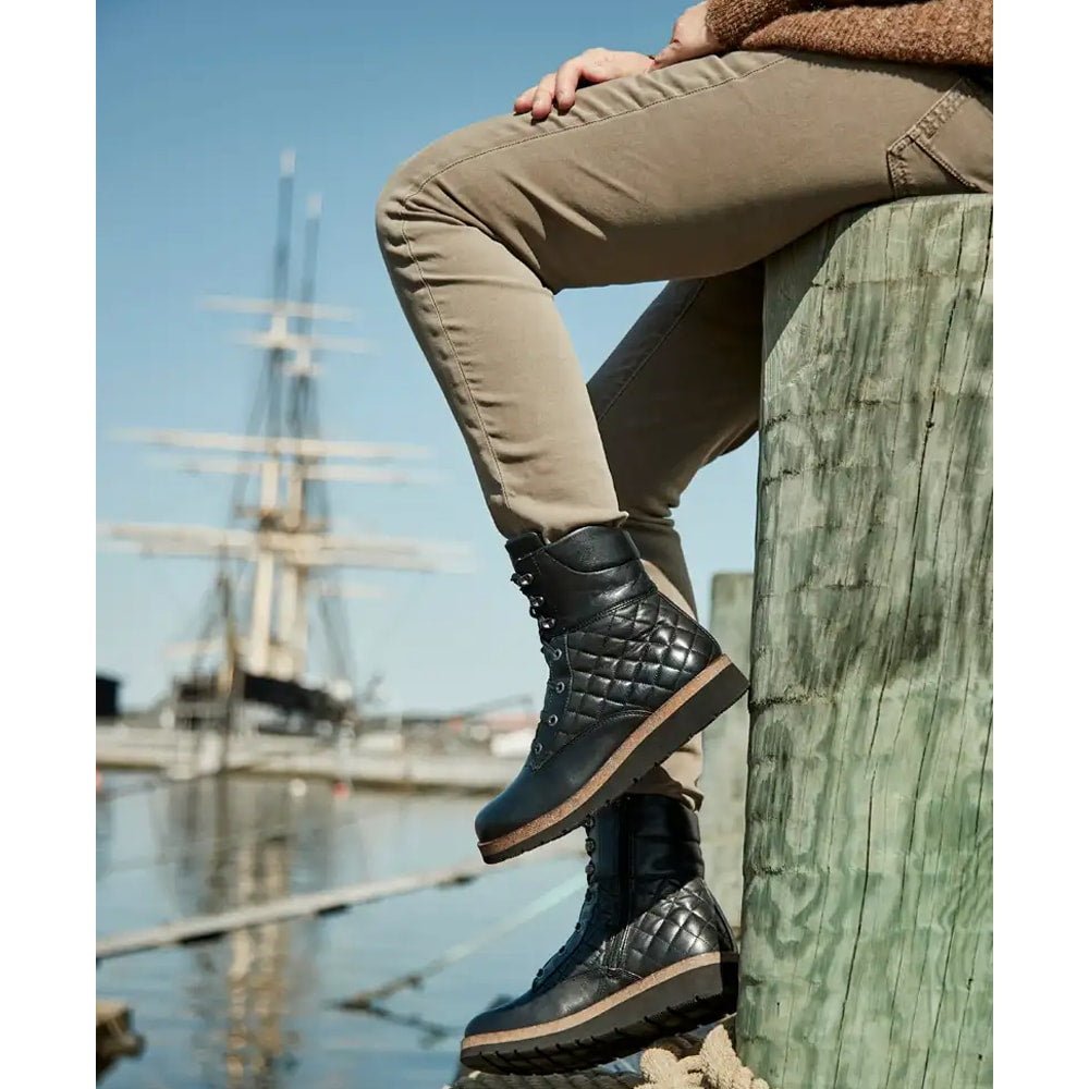 Produktbild 6 - New Feet Karen Breda Fodrade Skor Dam Lace Zip Svart