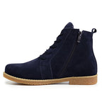 Charlotte of Sweden Mocka Boots Amur Dark Blue
