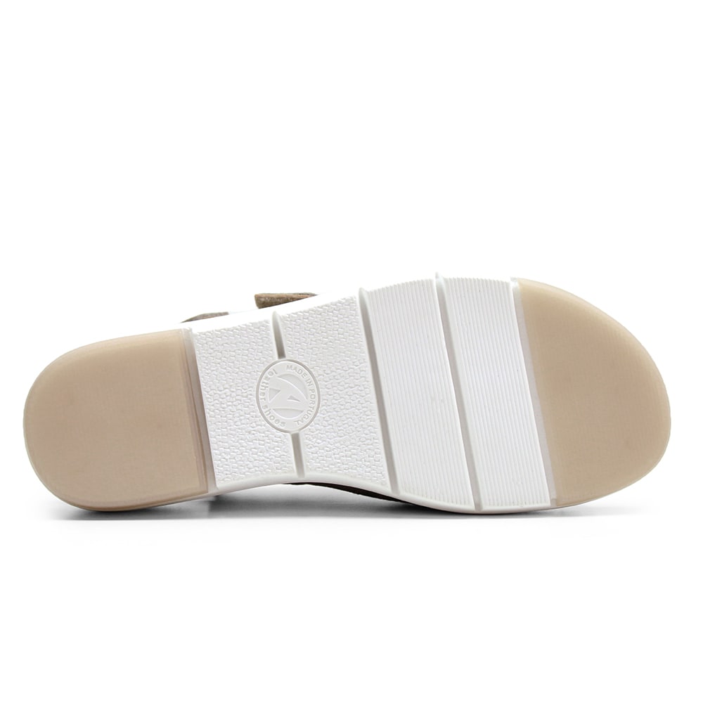 Minfot Sandal Komfort Bea Hælrem Stretch Ruskind Beige