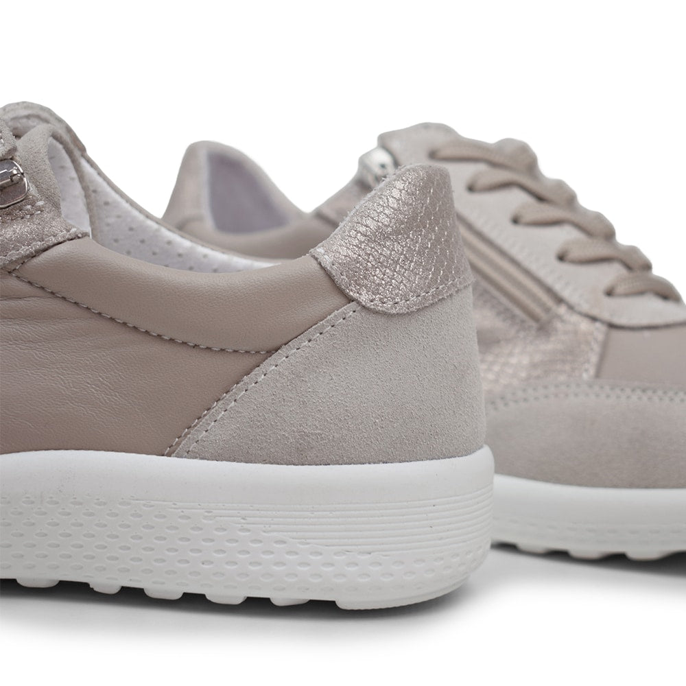 Produktbild 13 - Minfot Way Sneaker Bred Stretch Zip Beige
