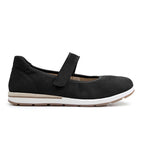 Minfot Ballerinasko med rem Joyce Dame Stretch Nubuck Sort