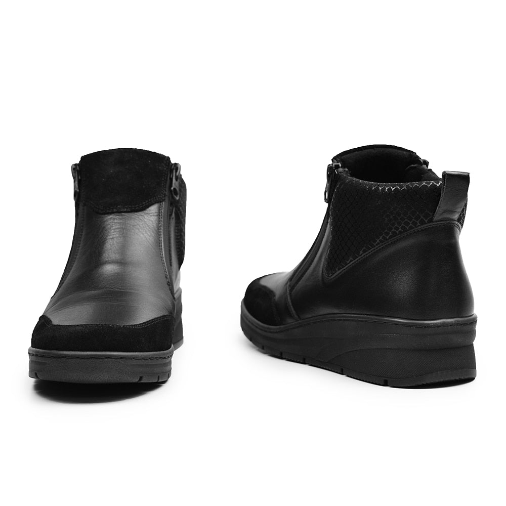 Minfot Hilma Boots med Lynlås TEX-membran Sort