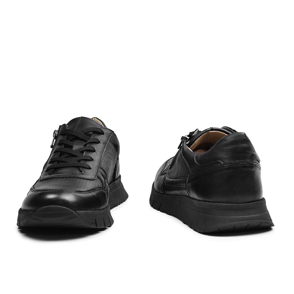 Produktbild 8 - Minfot Max Comfort Sneakere med Lynlås, Sort Læder