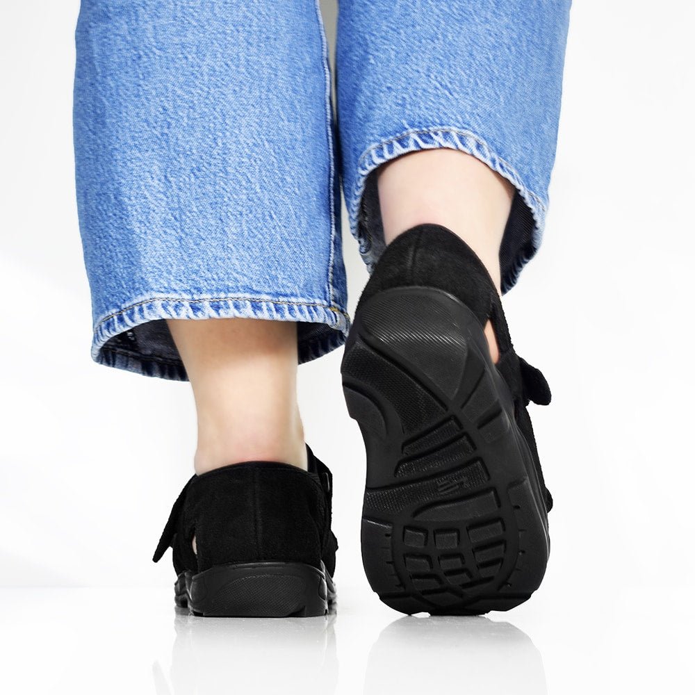 Minfot Justi Sandaler Dame Ruskind Sort 