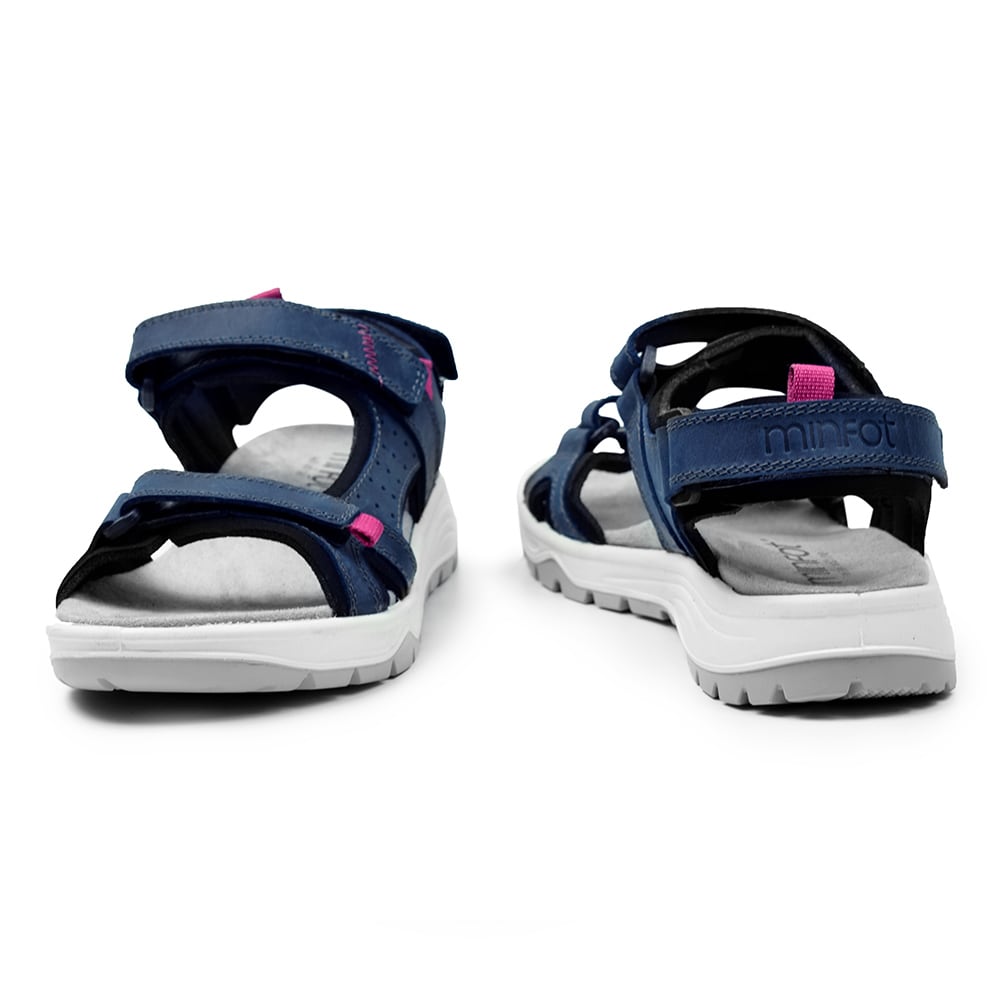 Produktbild 8 - Minfot Sandaler Kattvik Dam Nubuck Navy Fuxia