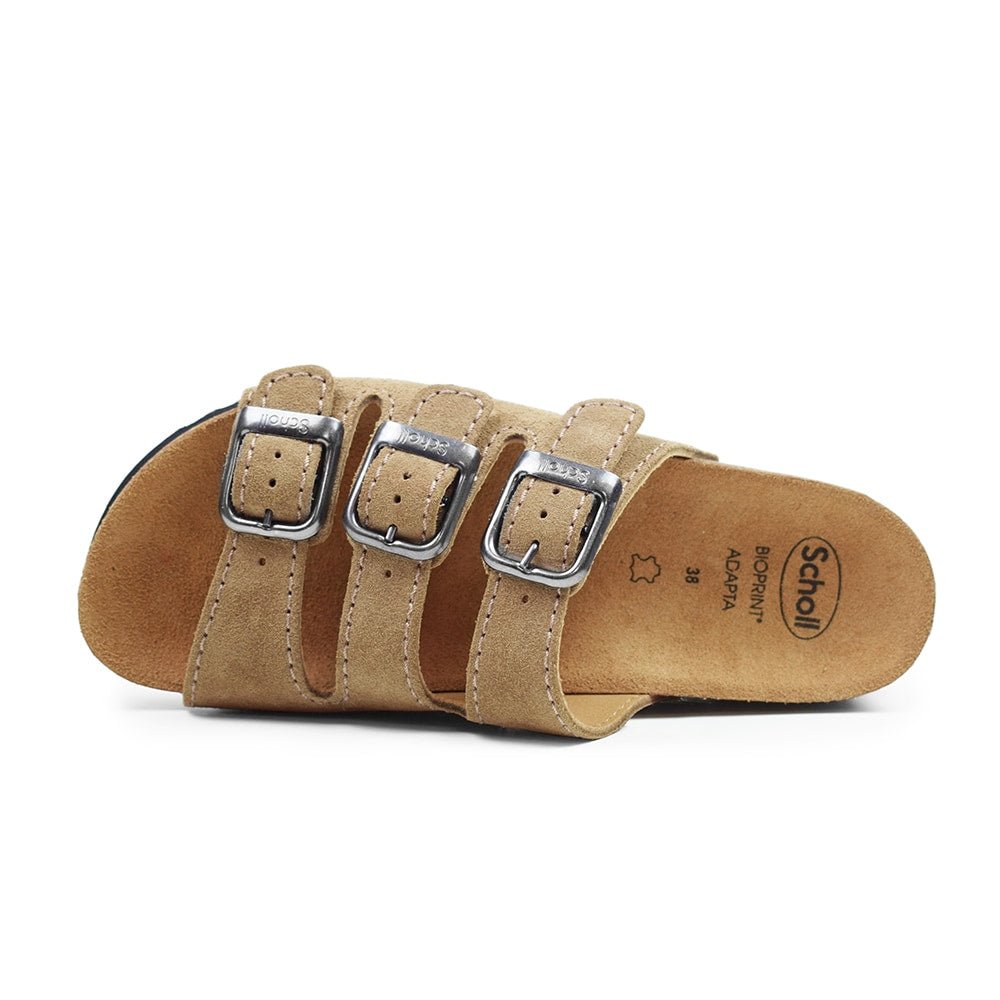 Scholl Sandal Dame Rio Light Brown Ruskind