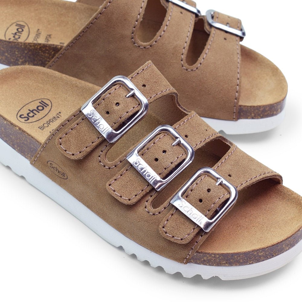 Scholl Sandal Dame Rio Ruskind Lysebrun