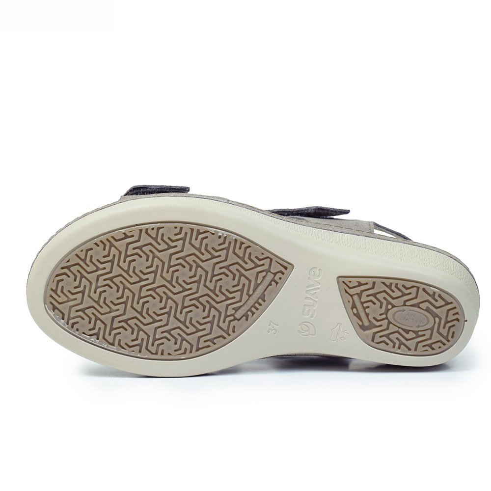 Suave Ekstra Bred Sandal Beige Tenn